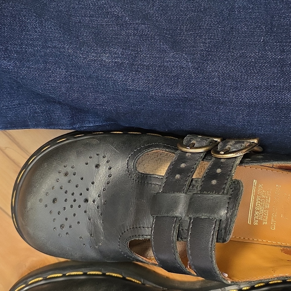 Dr. Martens VTG Dark Navy Double T Strap Mary Jane 8065 /92 UK 5 (7.5-8) MIE🦋 - Picture 11 of 16